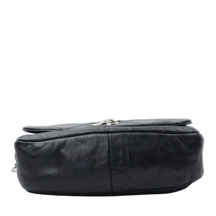 CHANEL 2006-2008 Coco Mark Matelassé Lambskin Shoulder Bag