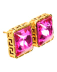 VERSACE Square Rhinestone Earrings