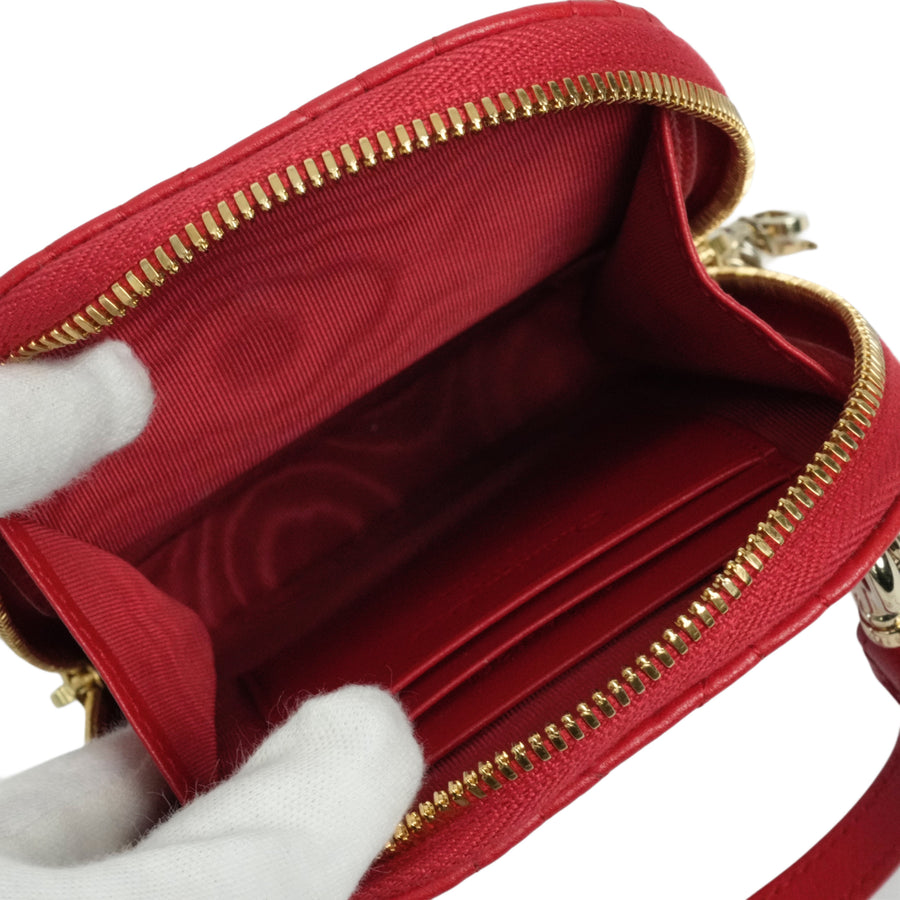 CHRISTIAN DIOR Lady Dior Call'in Dior Phone Holder / Shoulder Bag