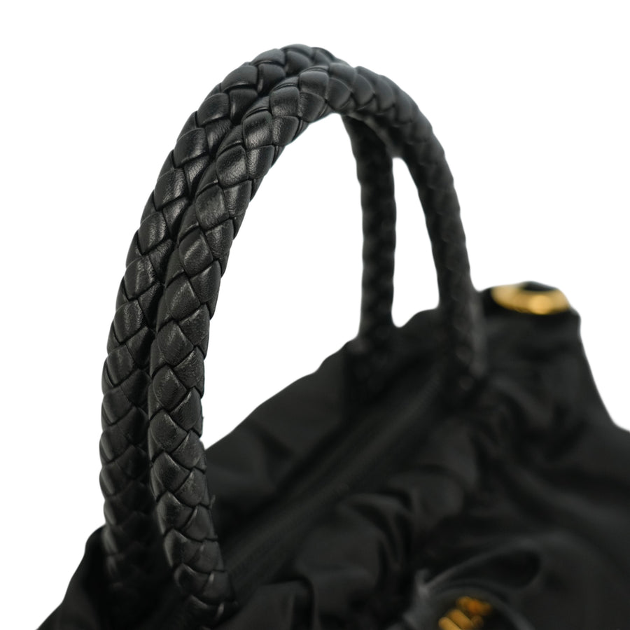 PRADA Nylon Ribbon Motif Handbag/Shoulder Bag 2-Way