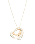 TIFFANY & CO. SV925  K18YG Double Open Heart Necklace