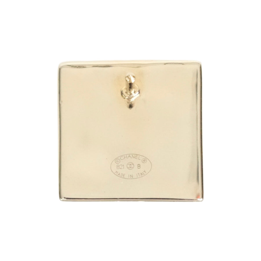 CHANEL Coco Mark Square Brooch