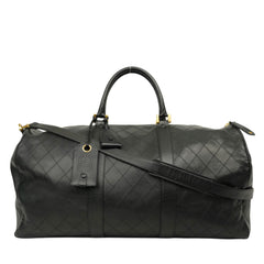 CHANEL 1991–1994 Matelassé Boston 60 Handbag / Shoulder Bag 2-Way