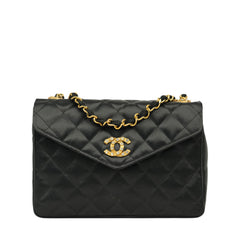 CHANEL 1986–1988 Matelassé Rhinestone Coco Mark Chain Shoulder Bag