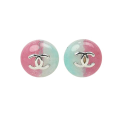 CHANEL Bicolor Coco Mark Earrings