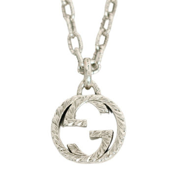 GUCCI SV925 Arabesque Interlocking GG Logo Necklace