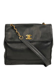 CHANEL 1996–1997 Coco Mark Caviar Leather Chain Shoulder Bag