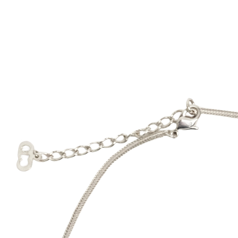 CHRISTIAN DIOR CD Logo Rhinestone Necklace