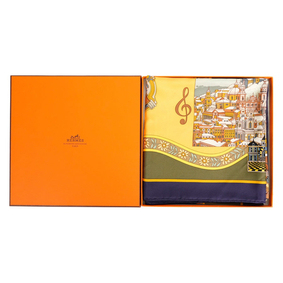 HERMES Carre 90 “In Salzburg” Violin Scarf