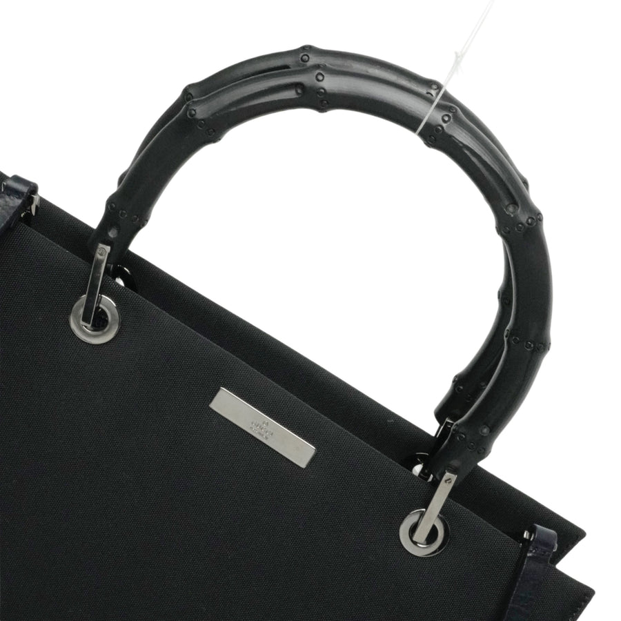 GUCCI Bamboo Nylon Canvas Tote Bag / Handbag 2Way