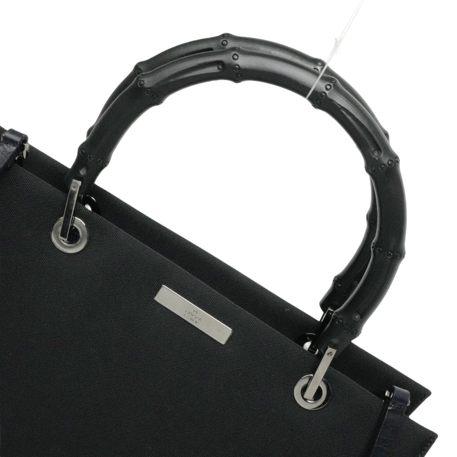 GUCCI Bamboo Nylon Canvas Tote Bag / Handbag 2Way