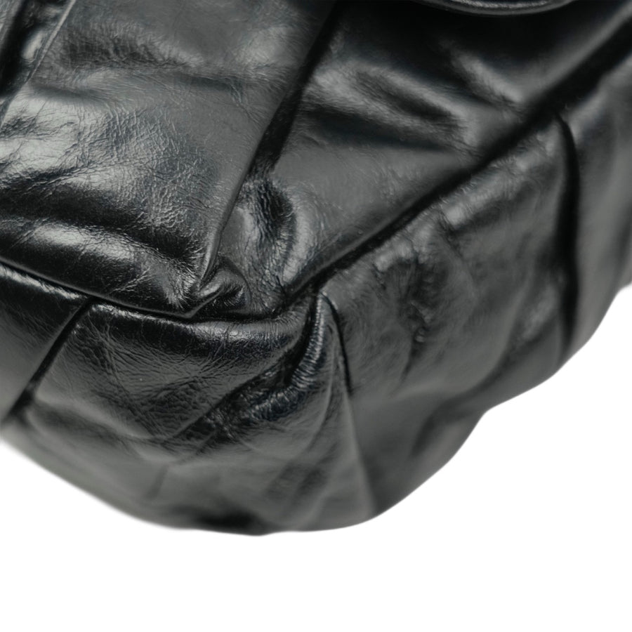 CHANEL 2009-2010 Pleated Shoulder Bag