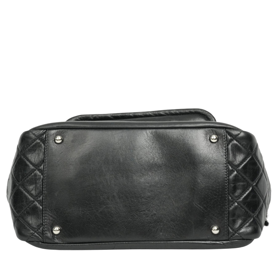 CHANEL 2009-2010 Matelassé Coco Mark Lambskin Shoulder Bag