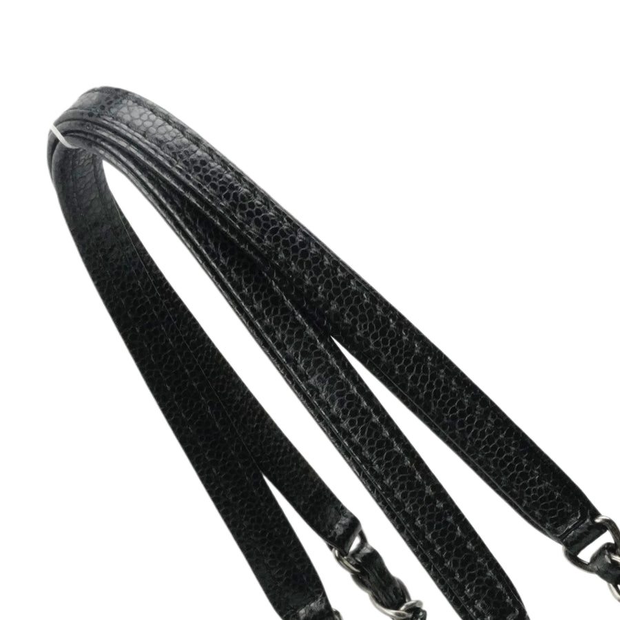 CHANEL 1991–1994 Matelassé Caviar Leather Shoulder Bag