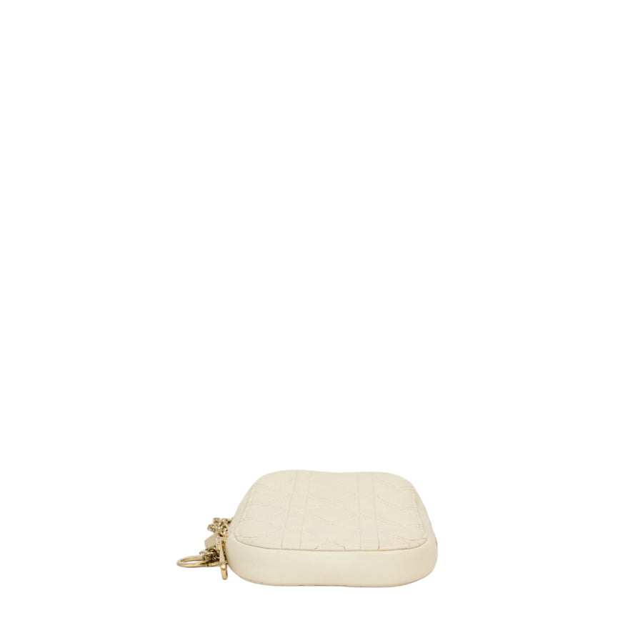 CHRISTIAN DIOR Lady Dior Call'in Dior Phone Holder / Shoulder Bag