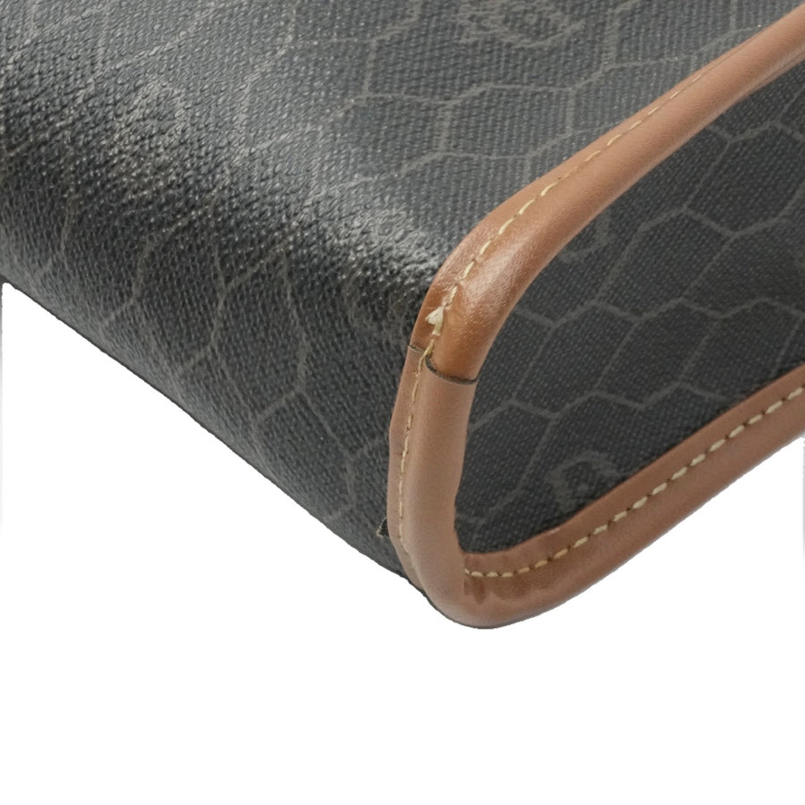 CHRISTIAN DIOR Canvas Honeycomb Pattern Pouch