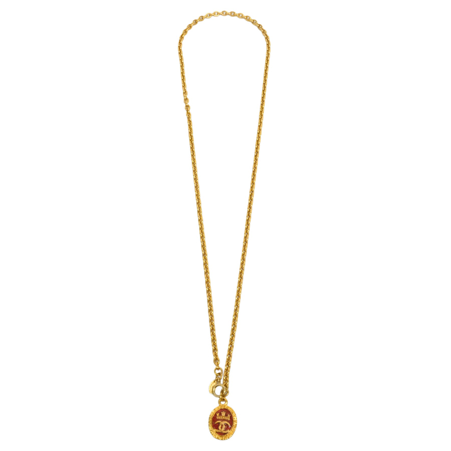 CHANEL Crown Coco Mark Necklace