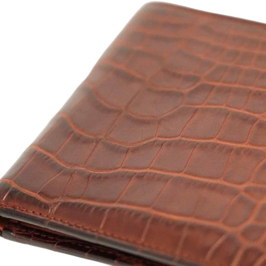 BVLGARI Crocodile Bi-Fold Wallet