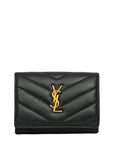 YVES SAINT LAURENT Logo Triple Fold Mini Wallet