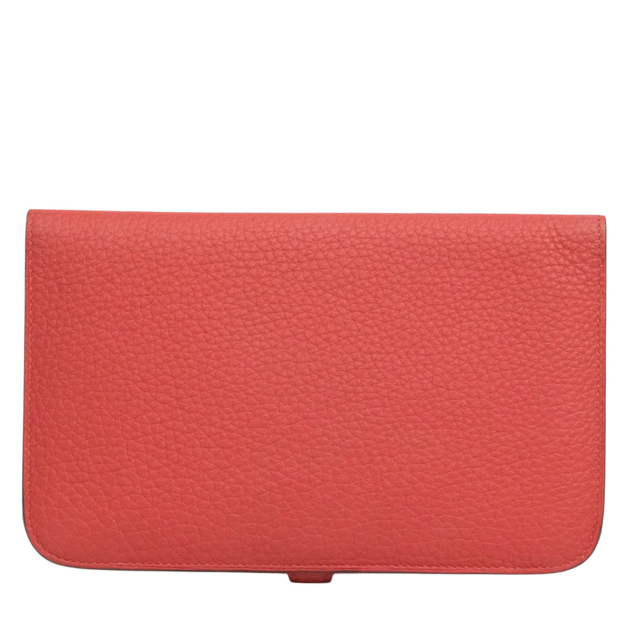 HERMES Dogon GM Taurillon Clemence Wallet