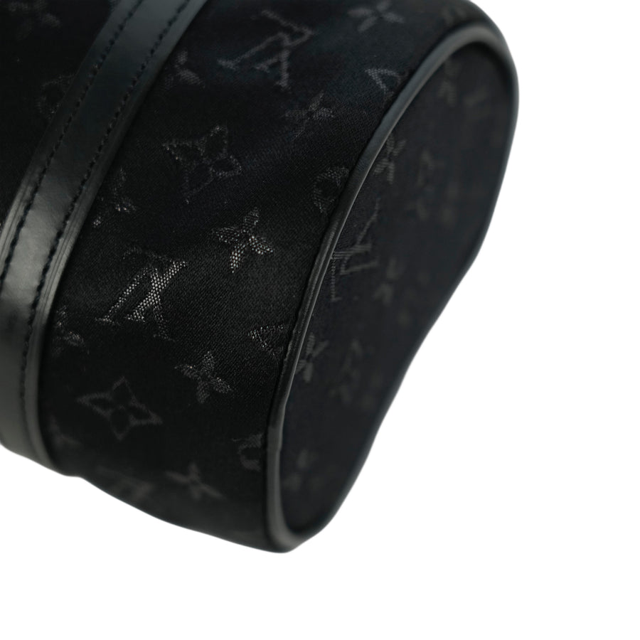 LOUIS VUITTON Monogram Little Papillon Satin Noir Handbag M92352