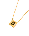CHRISTIAN DIOR Square Dior Logo Necklace