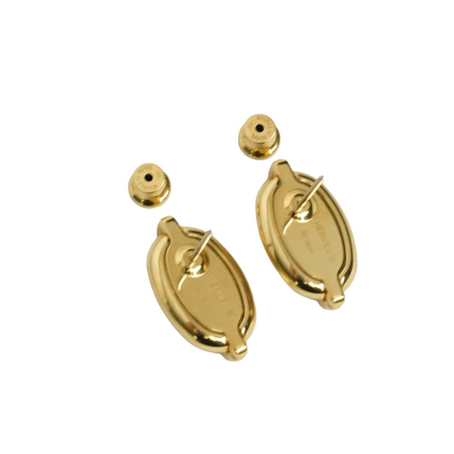 HERMES Mini Maillon Chain Link Earrings
