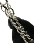 CHANEL 2002–2003 Fur Coco Mark Chain Shoulder Bag