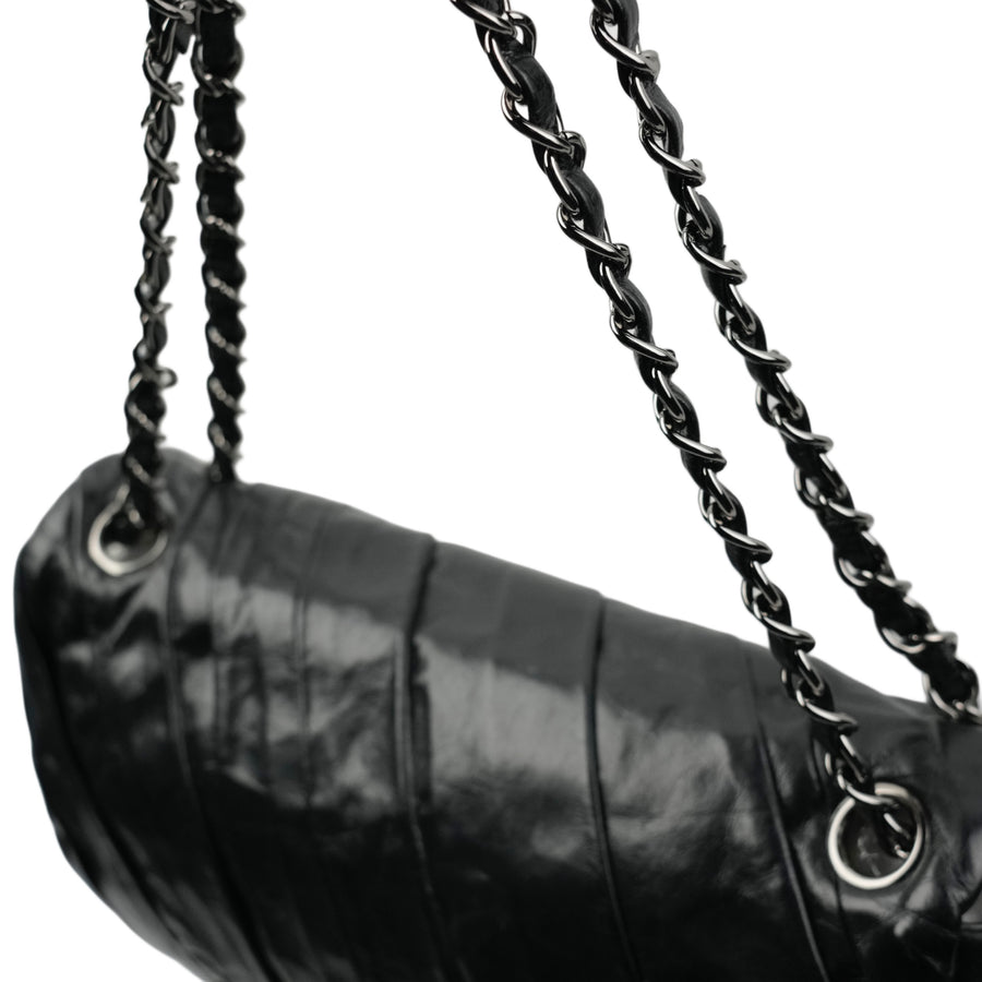 CHANEL 2009-2010 Pleated Shoulder Bag