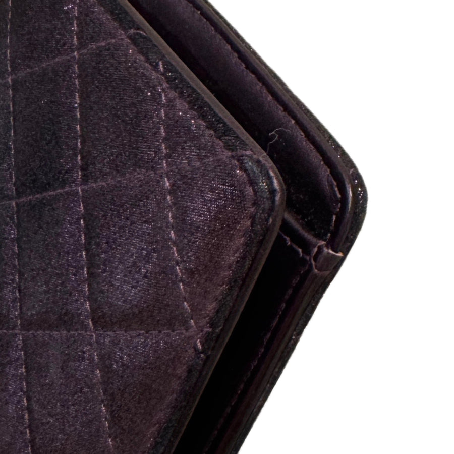 CHANEL Matelassé Tweed Bi-fold Long Wallet