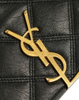 YVES SAINT LAURENT Paris Quilted Double Chain Shoulder Bag
