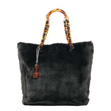 CHANEL 1997-1999 Rabbit Fur Tote Bag