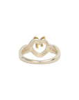 TIFFANY & CO. SV925 K18YG Open Heart Ribbon Ring