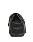 CHANEL 2002–2003 Chain Caviar Leather Shoulder Bag