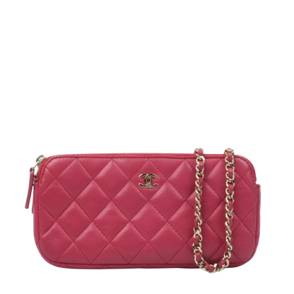 CHANEL Matelassé Chain Wallet/Mini Shoulder Bag 2Way