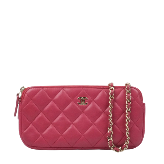 CHANEL Matelassé Chain Wallet/Mini Shoulder Bag 2Way