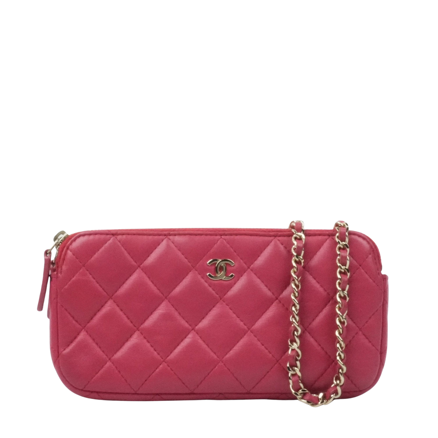 CHANEL Matelassé Chain Wallet/Mini Shoulder Bag 2Way