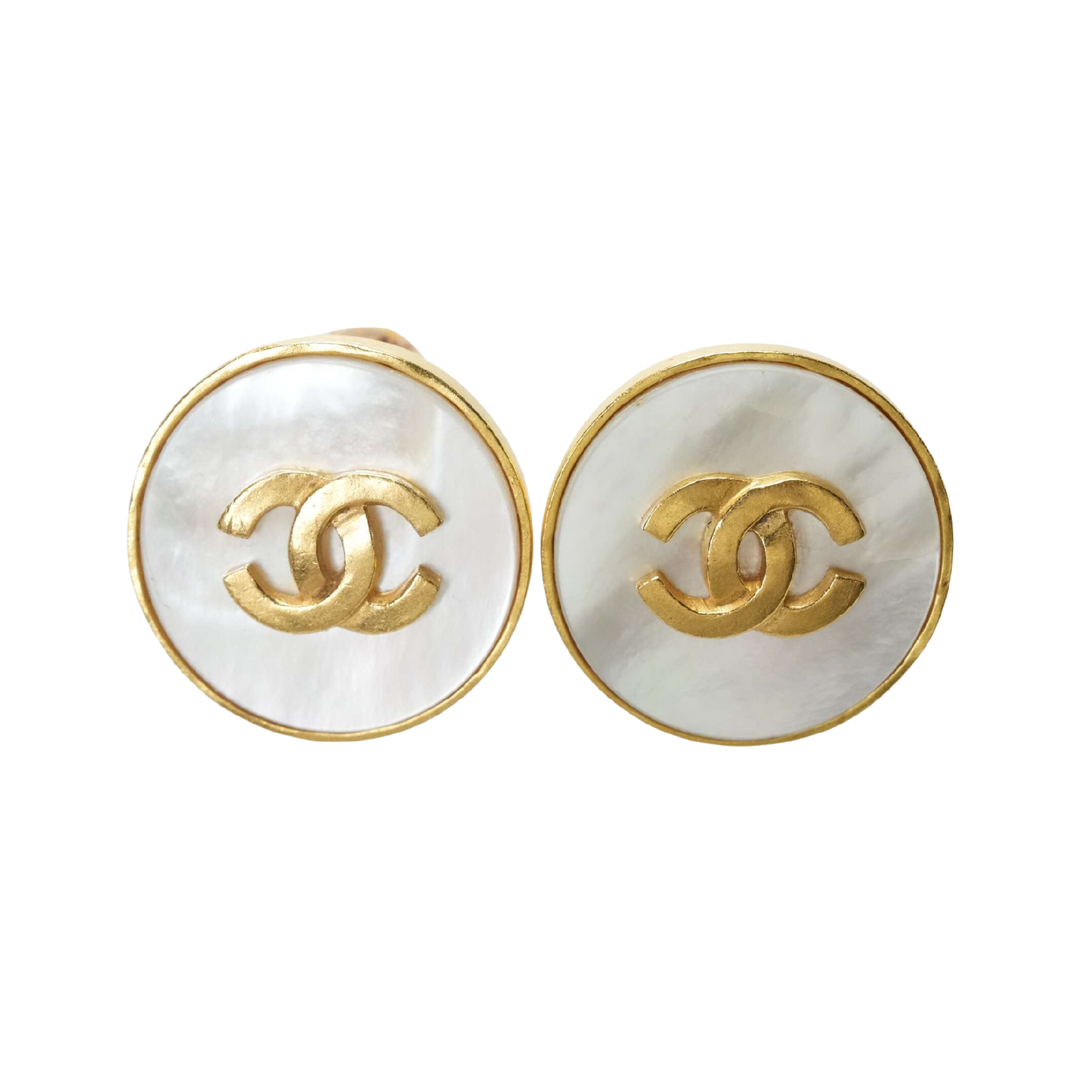 CHANEL 1995 Coco Mark GP Shell 95A Pearl Earring