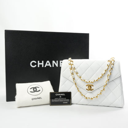 CHANEL 1994-1996 Matelassé V flap with G Hardware Lambskin Shoulder Bag