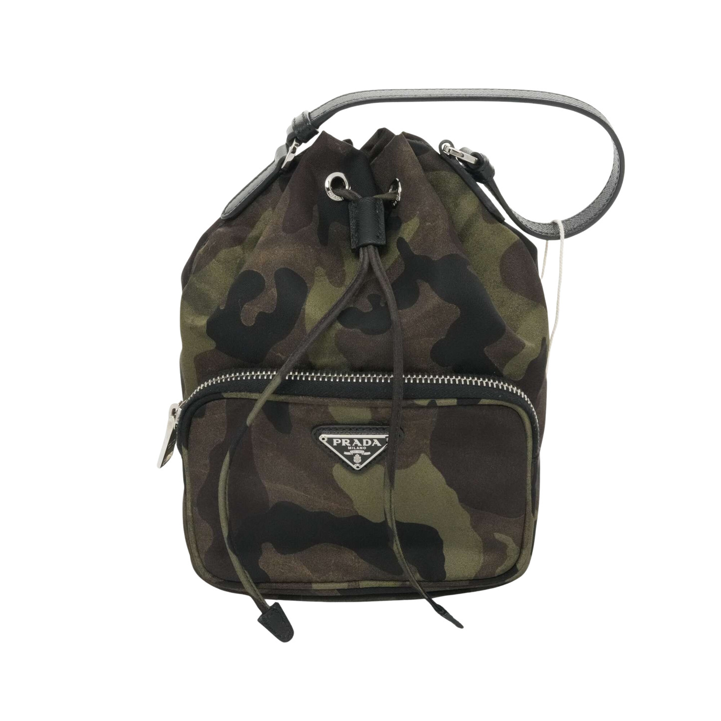 PRADA Drawstring Type Nylon Camouflage 1N1864 Hangbag