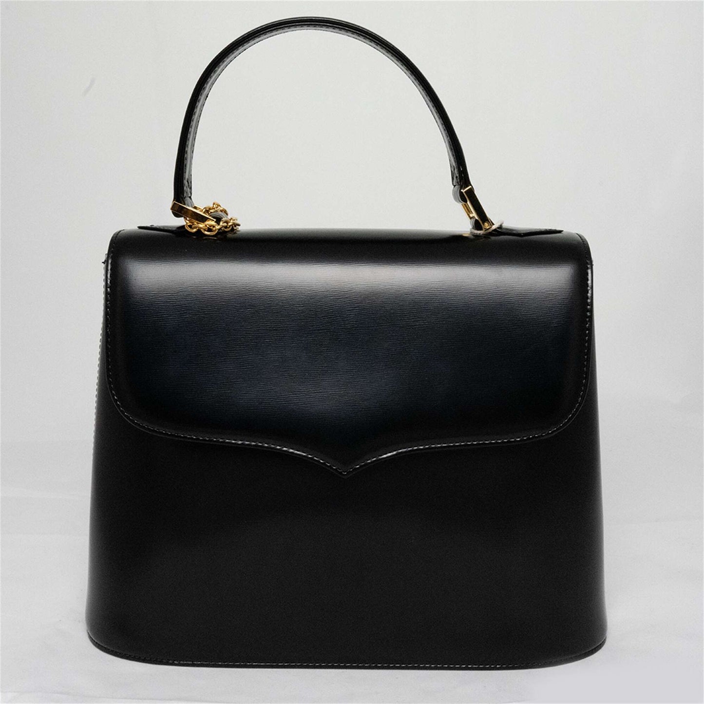 YVES SAINT LAURENT Leather Black Gold Handbag