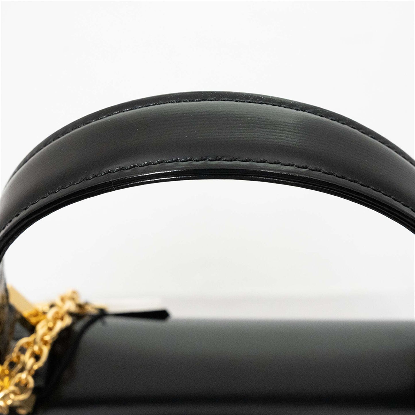 YVES SAINT LAURENT Leather Black Gold Handbag