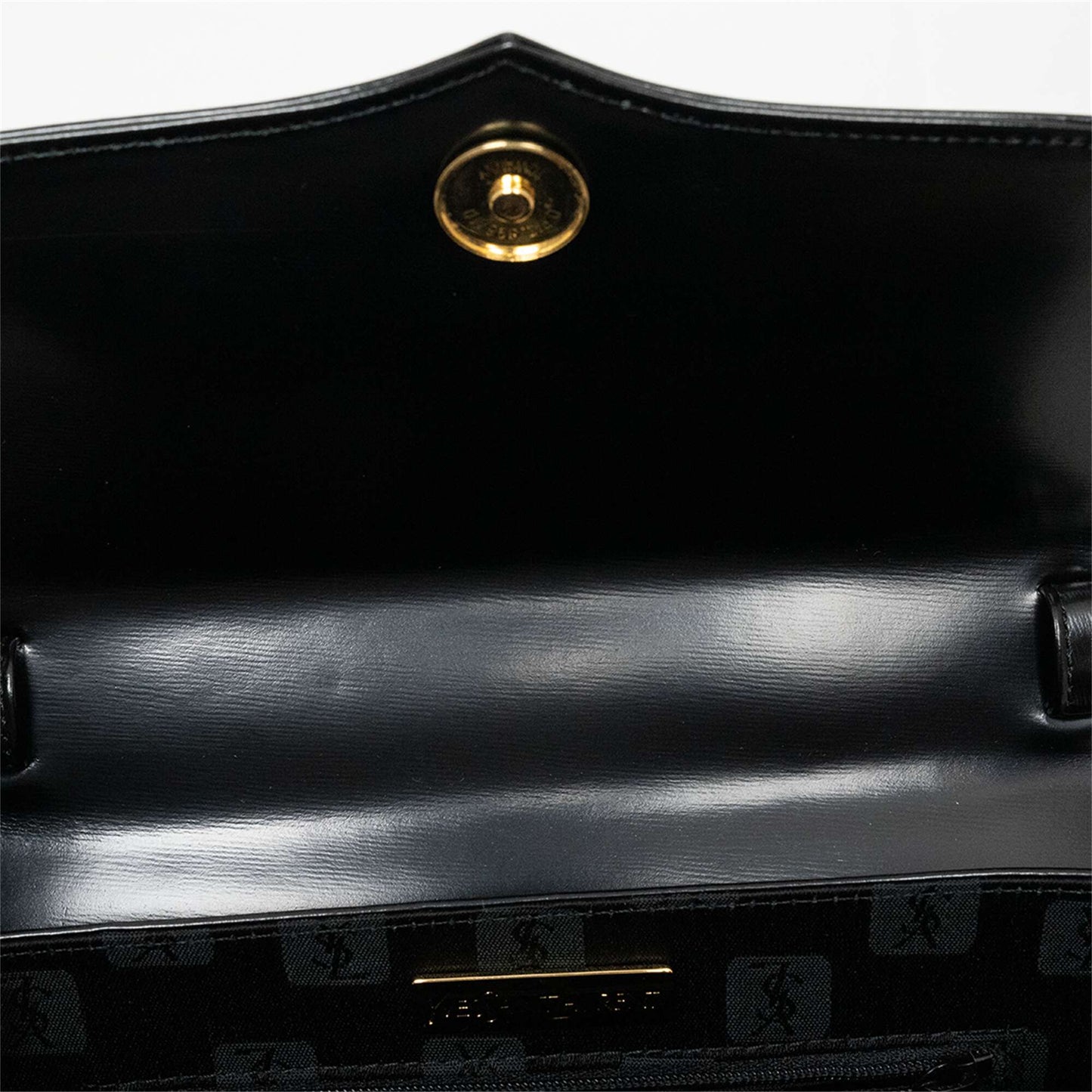 YVES SAINT LAURENT Leather Black Gold Handbag