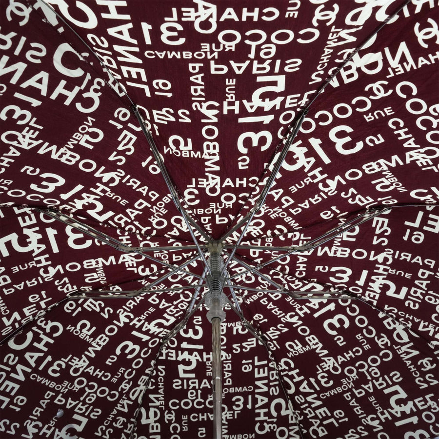 CHANEL Folding Umbrella Nylon Bordeaux OTHER ACCESSORY