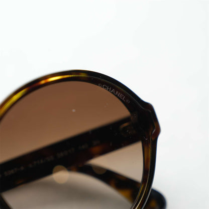 CHANEL Sunglasses With Gold Hardware