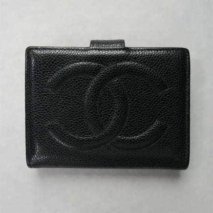 CHANEL Wallet In Caviar Skin With Gold Hardware