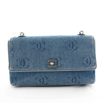 CHANEL Denim Matelassé  Shoulder Bag