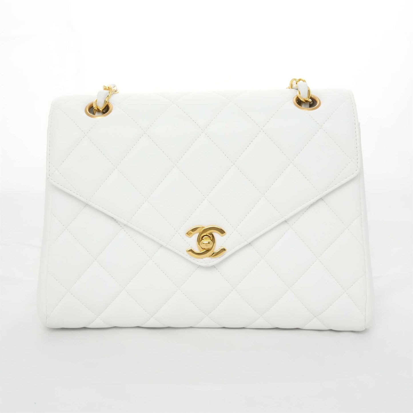 CHANEL 1994-1996 Matelassé V flap with G Hardware Lambskin Shoulder Bag