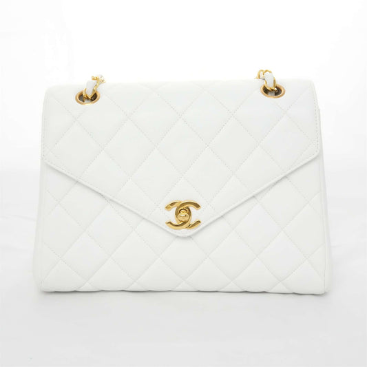 CHANEL 1994-1996 Matelassé V flap with G Hardware Lambskin Shoulder Bag