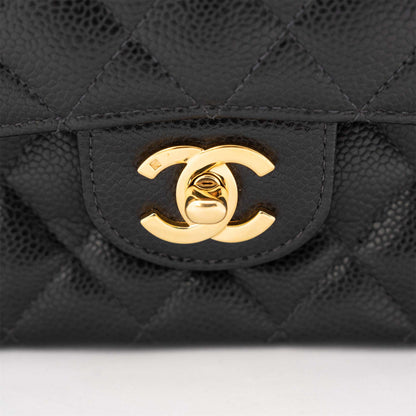 CHANEL 2004-2005 Matelassé 25W Chain Shoulder Bag in Caviar Skin